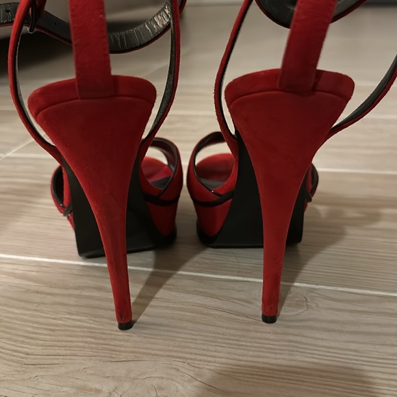 Saint Laurent red high heels size 37.5 - Picture 4 of 5